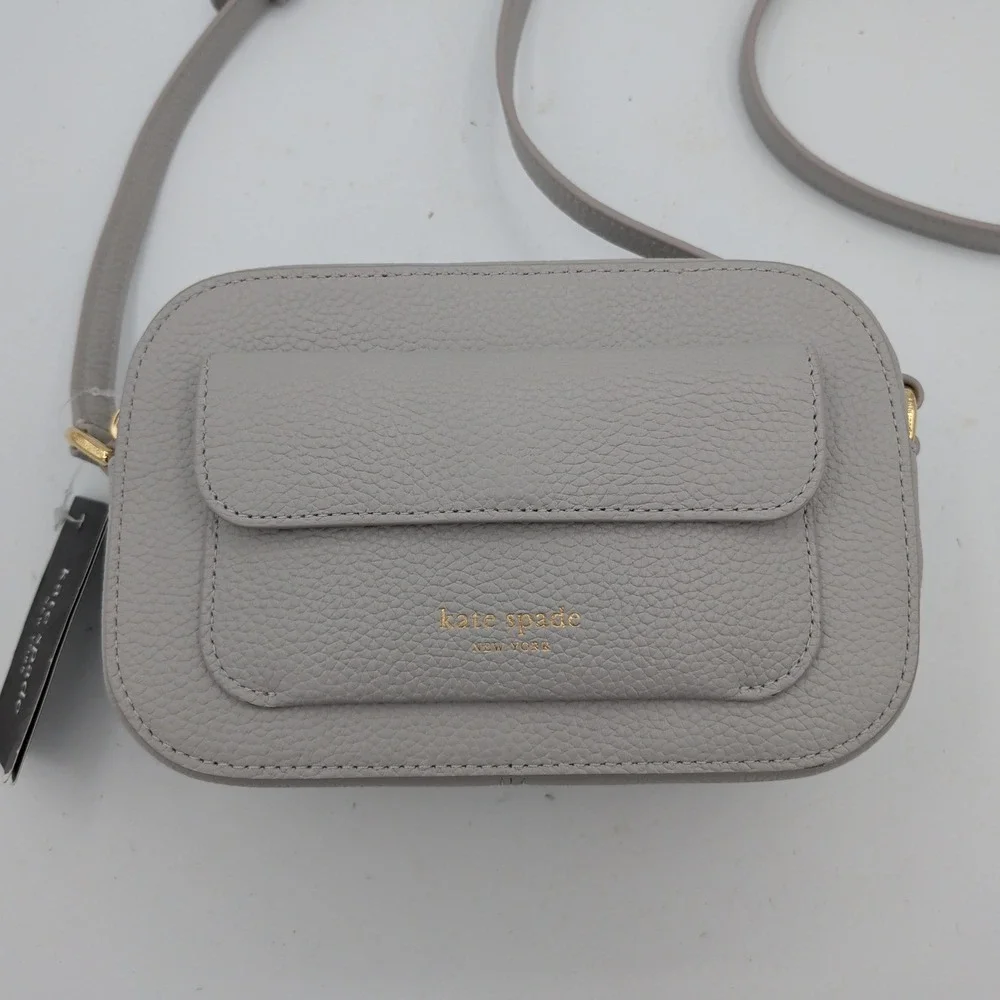 Kate Spade Loop Large Zip Shoulder Bag Dusk Rose Pebbled Leather KM951 New